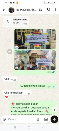 Testimonial Papan Bunga setia budi medan
