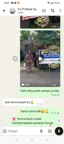 Testimonial Papan Bunga setia budi medan